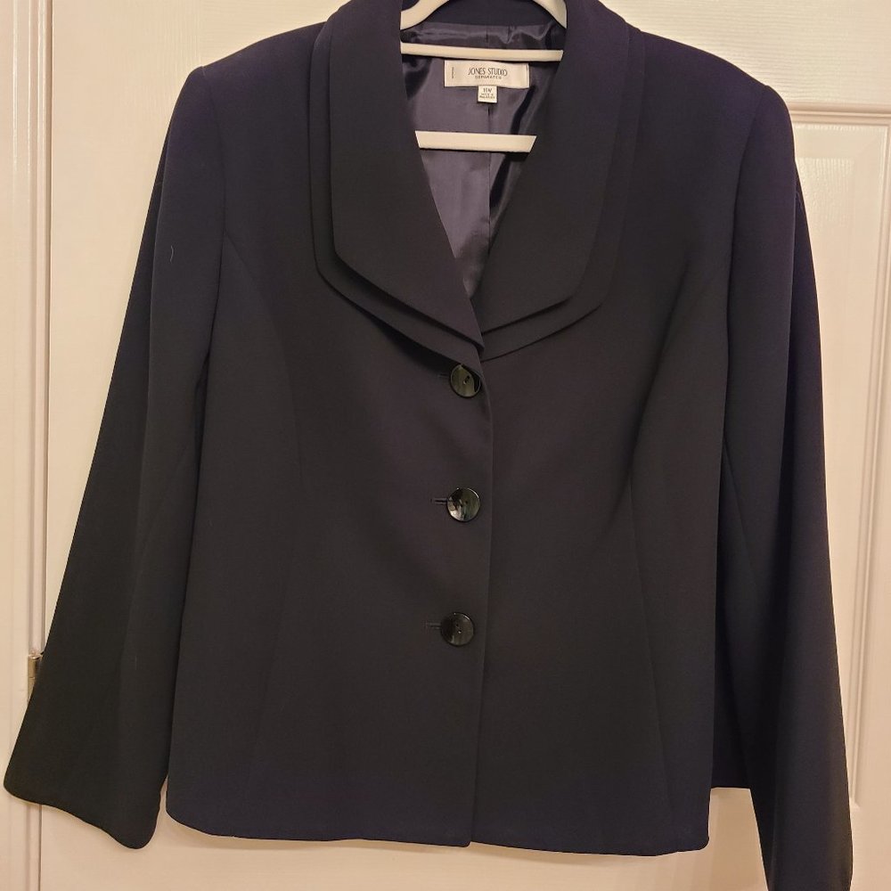 Jones New York Business Wear Blazer Double Lapel Plus Size 16W